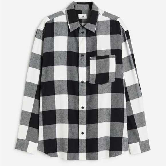 H&M Relaxed Fit Flannel Shirt - Picture 1 of 5